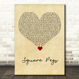 Kelsea Ballerini Square Pegs Vintage Heart Song Lyric Art Print