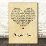 Morgan Wallen Chasin' You Vintage Heart Song Lyric Art Print