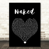 Ella Mai Naked Black Heart Song Lyric Wall Art Print