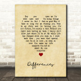 Ginuwine Differences Vintage Heart Song Lyric Art Print