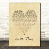 Hozier Sweet Thing Vintage Heart Song Lyric Art Print