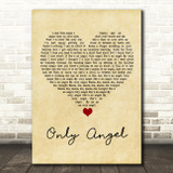 Harry Styles Only Angel Vintage Heart Song Lyric Art Print