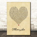 Post Malone Otherside Vintage Heart Song Lyric Art Print