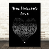 Erykah Badu and D'angelo Your Precious Love Black Heart Song Lyric Wall Art Print