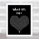 Everlast What It's Like Black Heart Song Lyric Wall Art Print