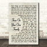 Off With Their Heads Focus On Your Own Family Vintage Script Song Lyric Art Print