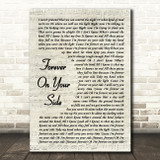 NEEDTOBREATHE Forever On Your Side Vintage Script Song Lyric Art Print