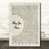 John Martyn May You Never Vintage Script Song Lyric Art Print