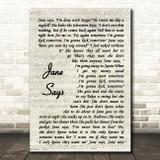 Jane's Addiction Jane Says Vintage Script Song Lyric Art Print
