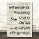 Whiskey Myers Stone Vintage Script Song Lyric Art Print