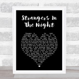 Frank Sinatra Strangers In The Night Black Heart Song Lyric Wall Art Print