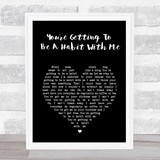 Frank Sinatra You're Getting To Be A Habit With Me Black Heart Song Lyric Wall Art Print