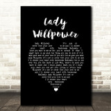 Gary Puckett & The Union Gap Lady Willpower Black Heart Song Lyric Wall Art Print