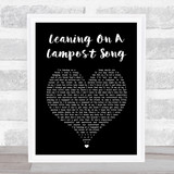 George Formby Leaning On A Lampost Song Black Heart Song Lyric Wall Art Print