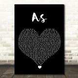 George Michael As Black Heart Song Lyric Wall Art Print