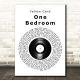 Yellowcard One Bedroom Vinyl Record Song Lyric Art Print