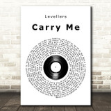 Levellers Carry Me Vinyl Record Song Lyric Art Print