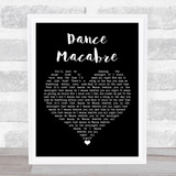Ghost Dance Macabre Black Heart Song Lyric Wall Art Print