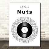 Lil Peep ?nuts Vinyl Record Song Lyric Art Print