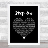 Happy Mondays Step On Black Heart Song Lyric Wall Art Print