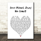 Bob Dylan Love Minus Zero No Limit White Heart Song Lyric Art Print