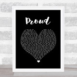 Heather Small Proud Black Heart Song Lyric Wall Art Print