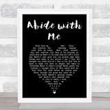Henry Francis Lyte Abide with Me Black Heart Song Lyric Wall Art Print
