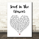 Cleo Laine Send In The Clowns White Heart Song Lyric Art Print