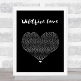 Hootie & The Blowfish Wildfire Love Black Heart Song Lyric Wall Art Print