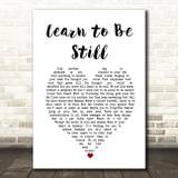 Eagles Learn to Be Still White Heart Song Lyric Art Print