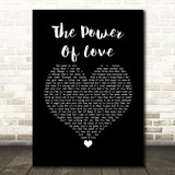 Huey Lewis & The News The Power Of Love Black Heart Song Lyric Wall Art Print