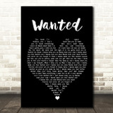 Hunter Hayes Wanted Black Heart Song Lyric Wall Art Print