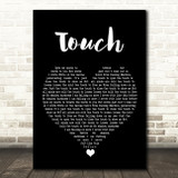 Hybrid Minds Touch Black Heart Song Lyric Wall Art Print