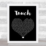 Hybrid Minds Touch Black Heart Song Lyric Wall Art Print