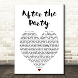 The Menzingers After the Party White Heart Song Lyric Art Print