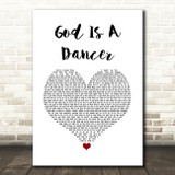 Tiesto & Mabel God Is A Dancer White Heart Song Lyric Art Print