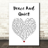 The Rifles Peace And Quiet White Heart Song Lyric Art Print