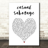 Yungblud casual sabotage White Heart Song Lyric Art Print