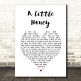Nathaniel Rateliff & The Night Sweats A Little Honey White Heart Song Lyric Art Print