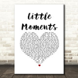 Brad Paisley Little Moments White Heart Song Lyric Art Print