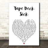 DMA's Tape Deck Sick White Heart Song Lyric Art Print
