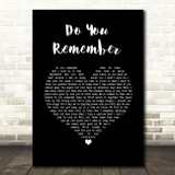 Jack Johnson Do You Remember Black Heart Song Lyric Wall Art Print