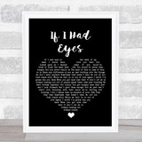 Jack Johnson If I Had Eyes Black Heart Song Lyric Wall Art Print