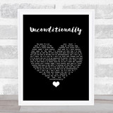 James Arthur Unconditionally Black Heart Song Lyric Wall Art Print