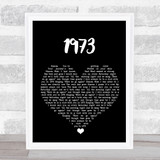 James Blunt 1973 Black Heart Song Lyric Wall Art Print