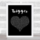 Anne-Marie Trigger Black Heart Song Lyric Wall Art Print