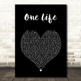 James Morrison One Life Black Heart Song Lyric Wall Art Print