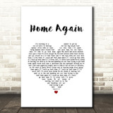 Elton John Home Again White Heart Song Lyric Art Print