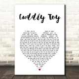 Roachford Cuddly Toy White Heart Song Lyric Art Print