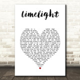 Rush Limelight White Heart Song Lyric Art Print